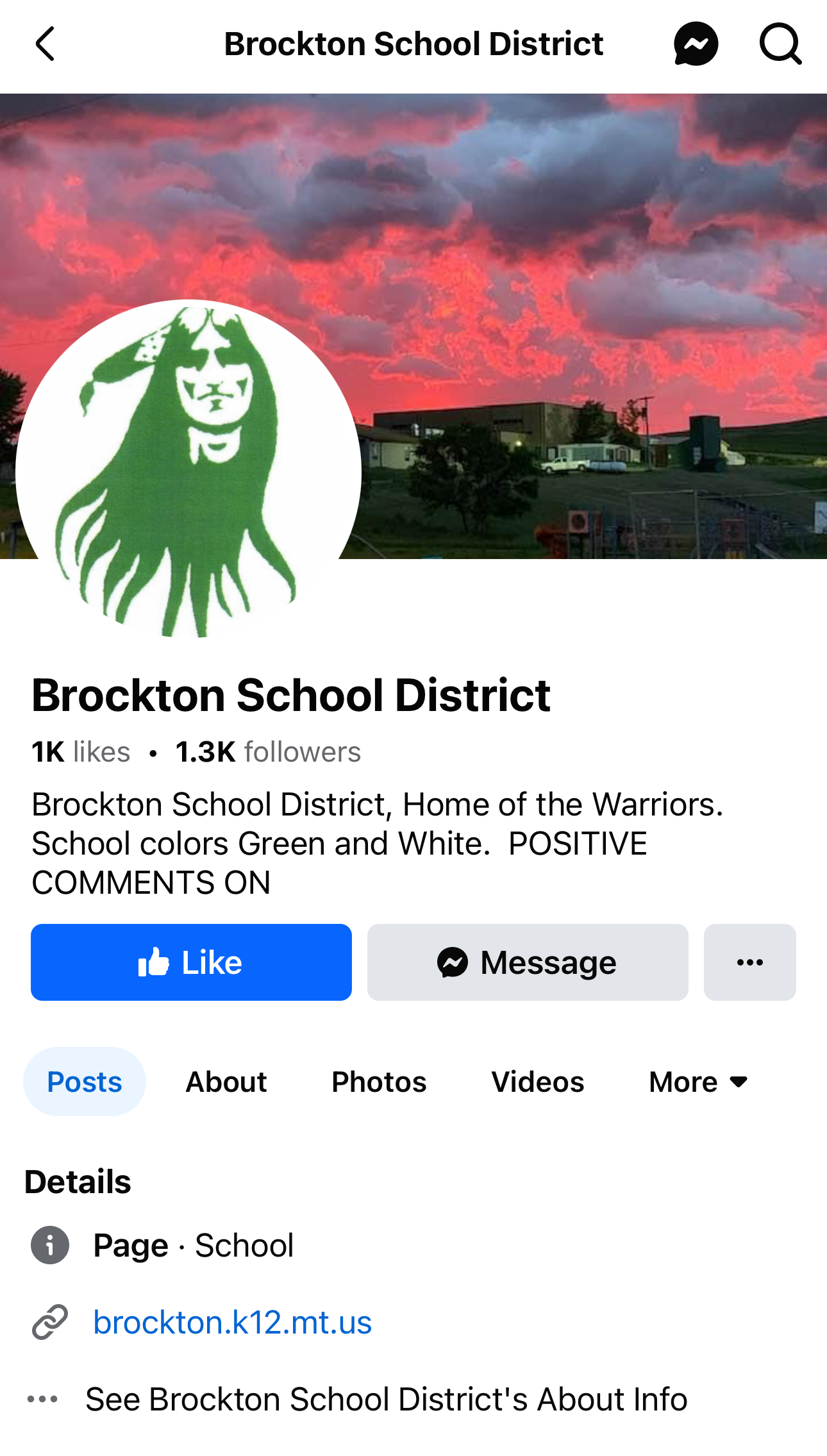 Image of Brockton Schools Facebook page