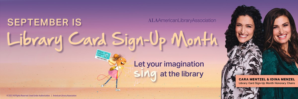 This September, join Idina Menzel (the voice of Elsa), her sister, Cara Mentzel, the American Library Association, and libraries nationwide in singing the praises of a library card.  Also in September, the sisters’ debut picture book, Loud Mouse, about a little mouse named Dee who loves to sing very loudly, will be released by Disney Hyperion.