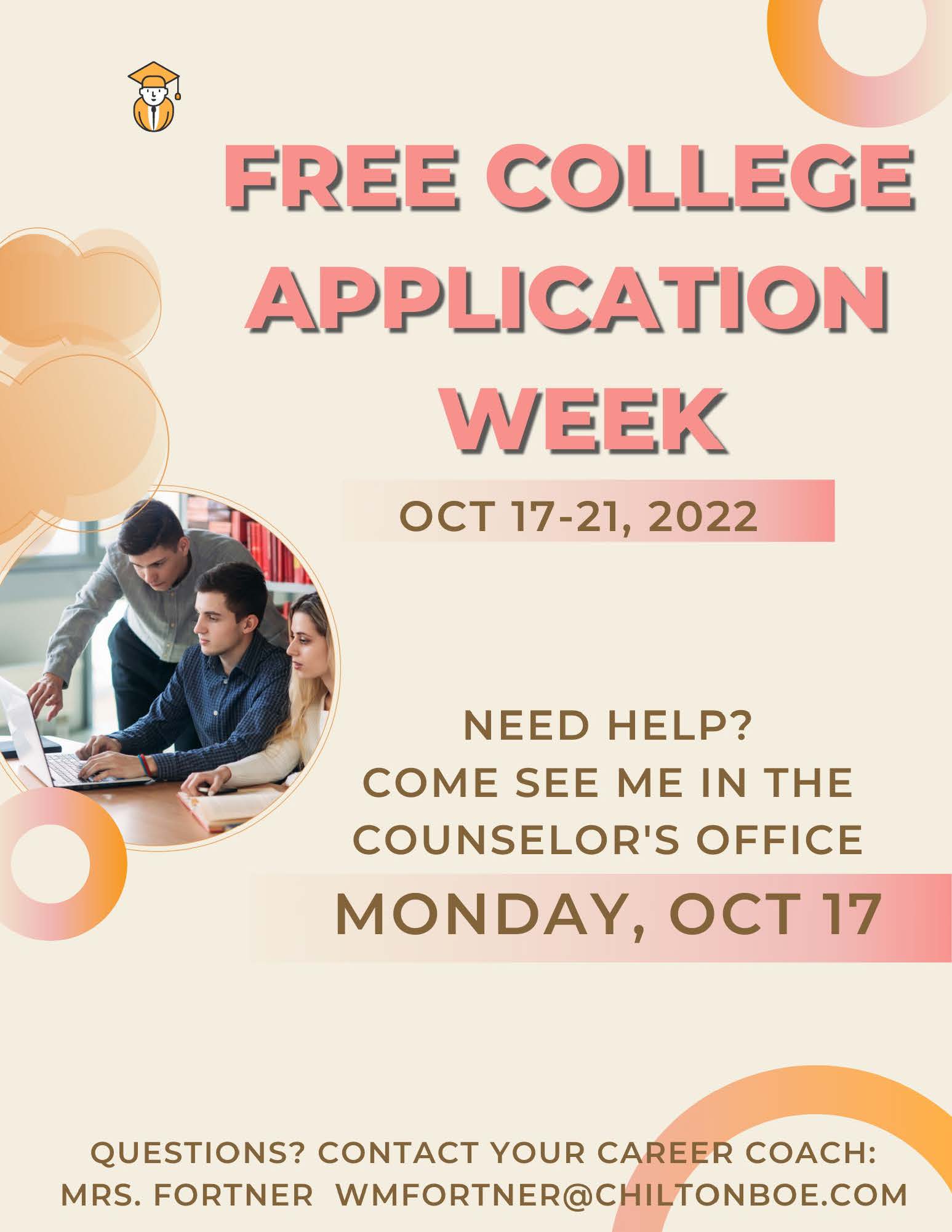 When Is Free College Application Week 2024 Catie Daniela