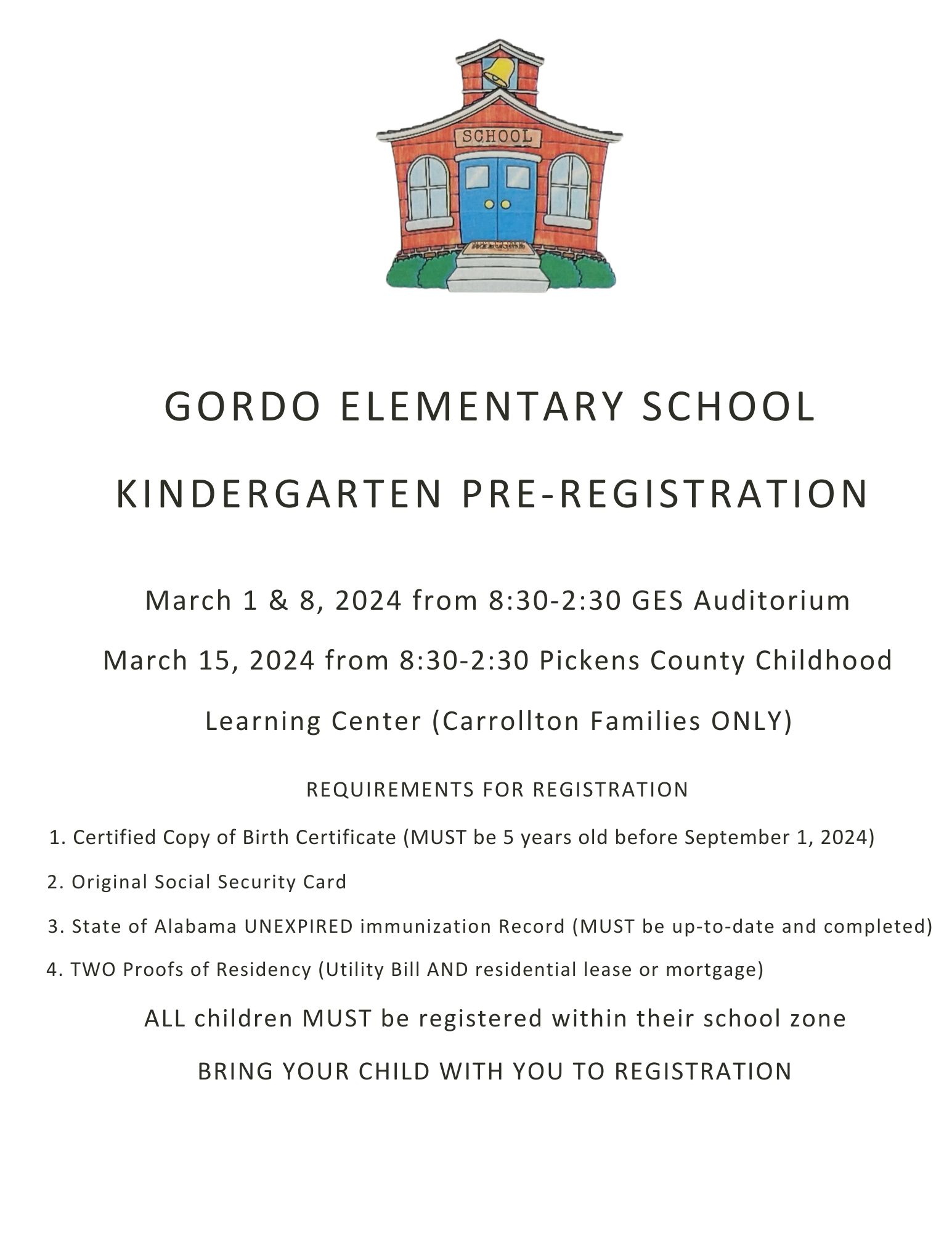 Kindergarten Registraion