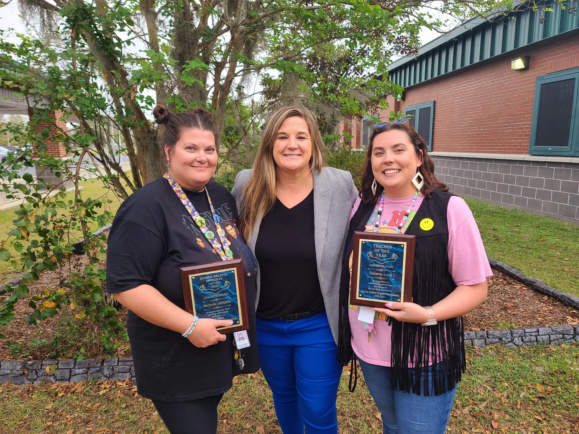 2024 Employees of the year with Mrs. Poppell