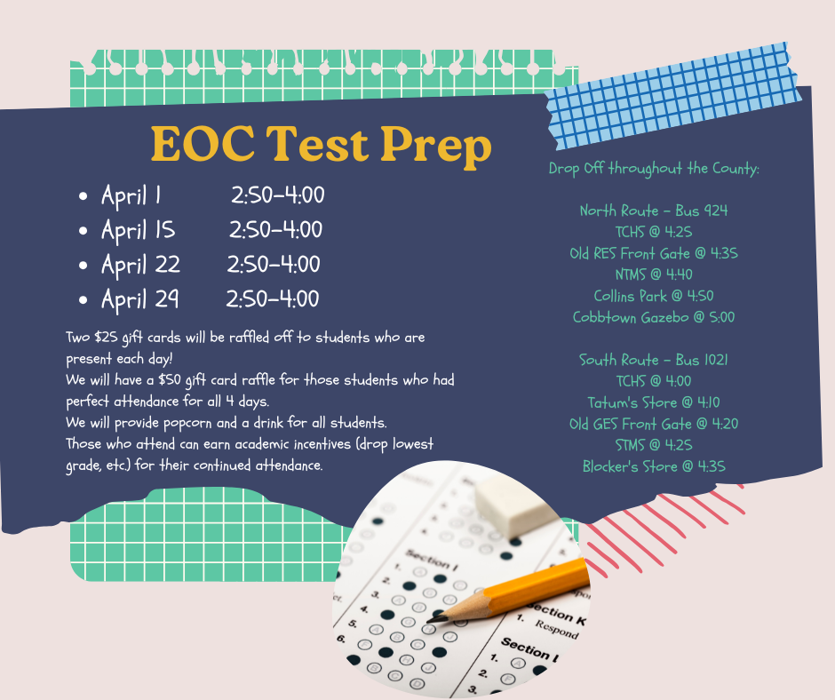 TCHS hosts EOC Test Prep