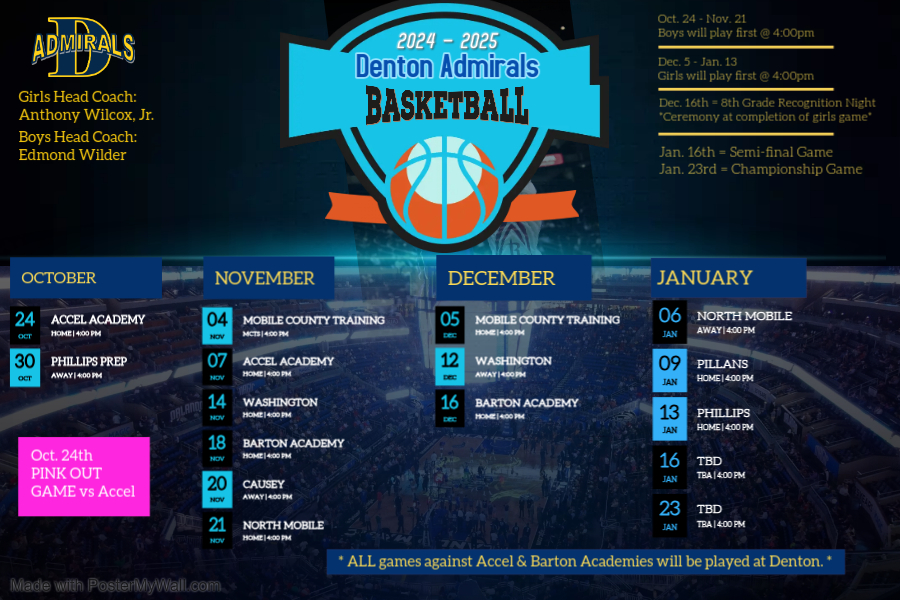 Denton BAsketball Schedule