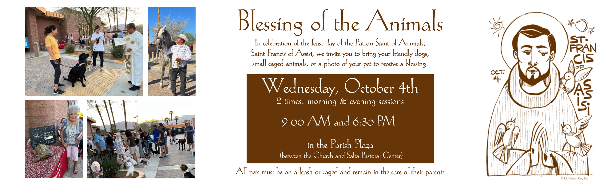 Blessing of the Animals Oct 4
