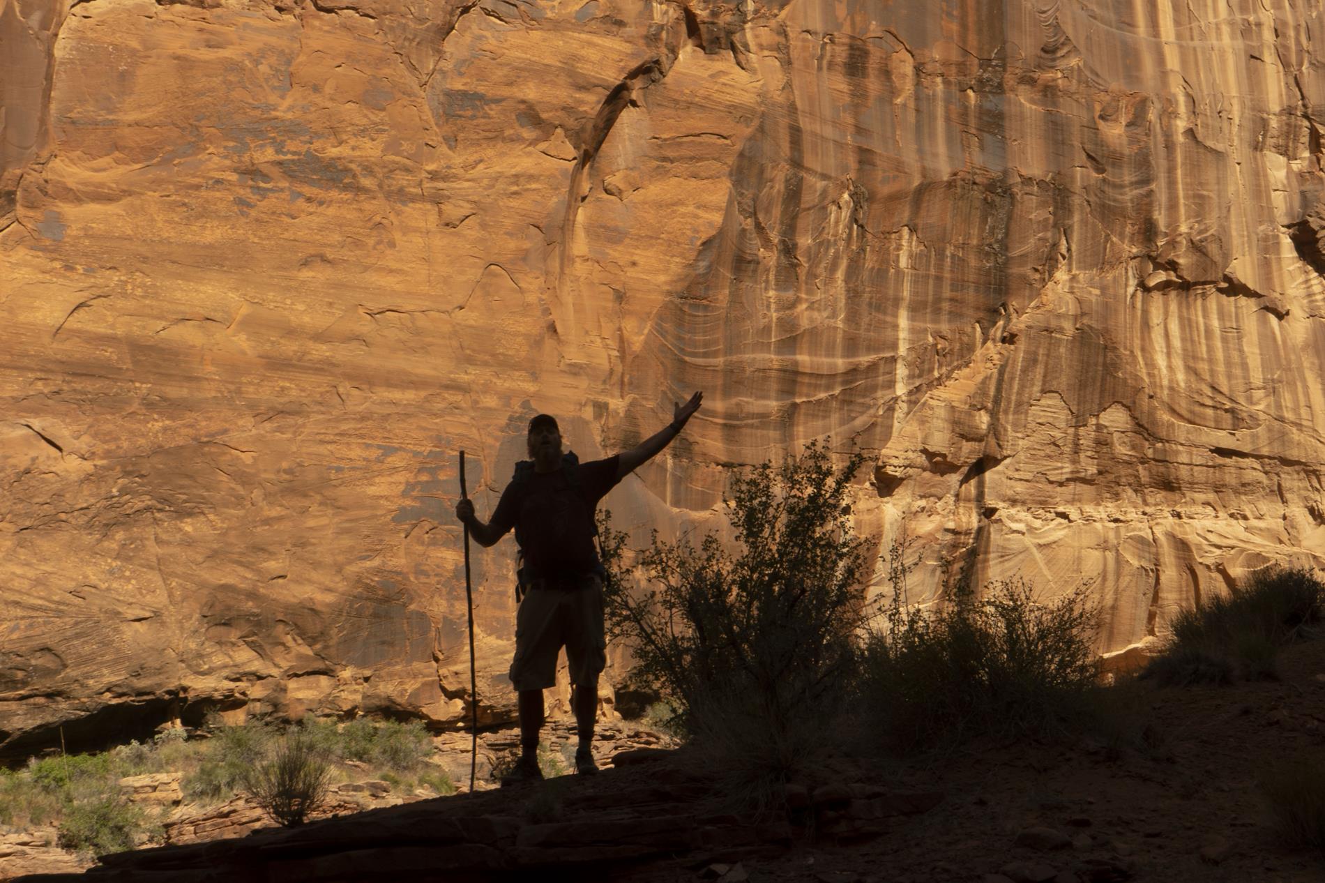 Steven backpacking in the desert