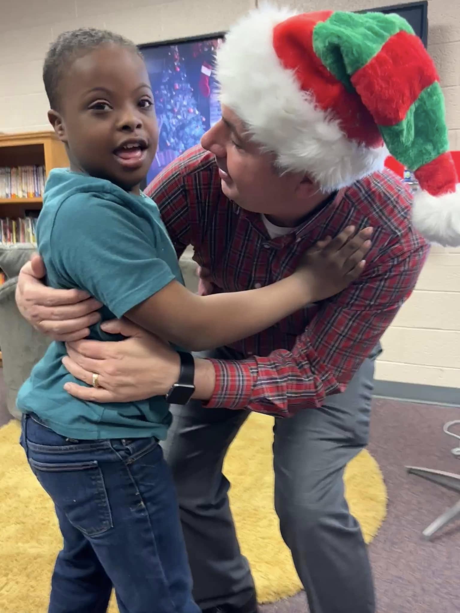 Dr. Rogers with a student