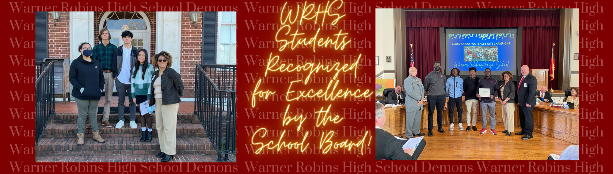 WRHS Students Recognized for Excellence by the School Board!