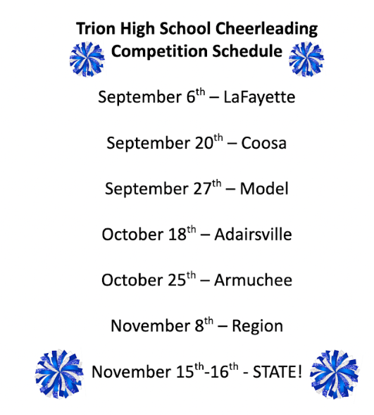 2025 competition cheer schedule