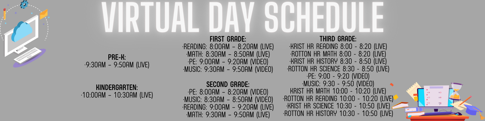 Virtual Day Schedule BANKS