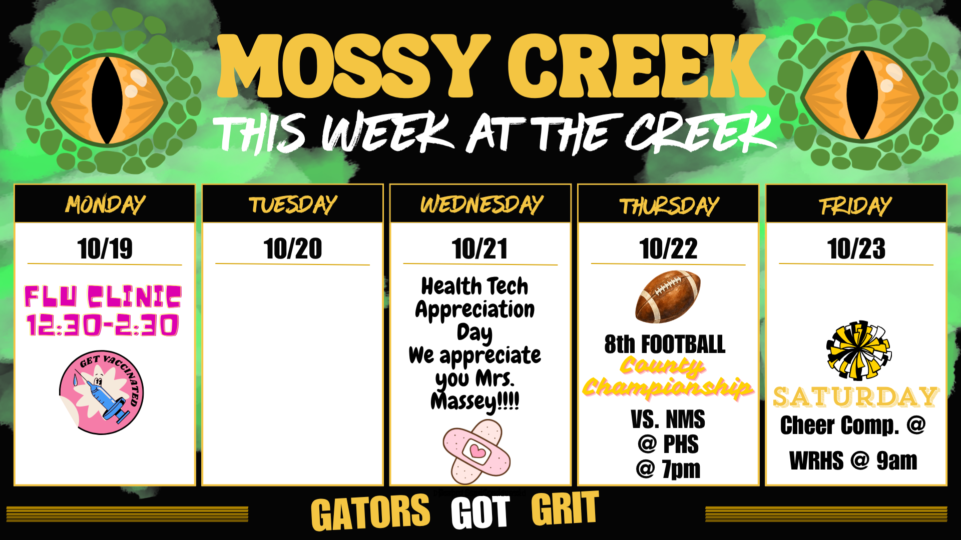 This week at the Creek