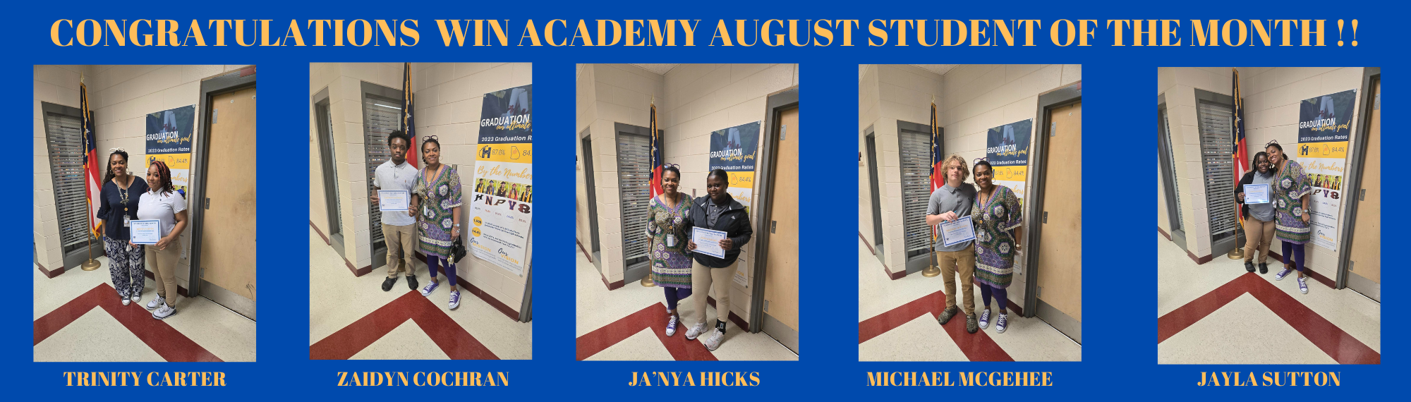 August Student of the Month Banner