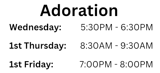 Adoration times