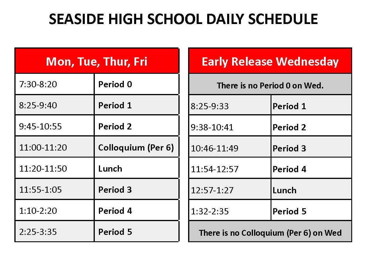 SHS Daily Schedule