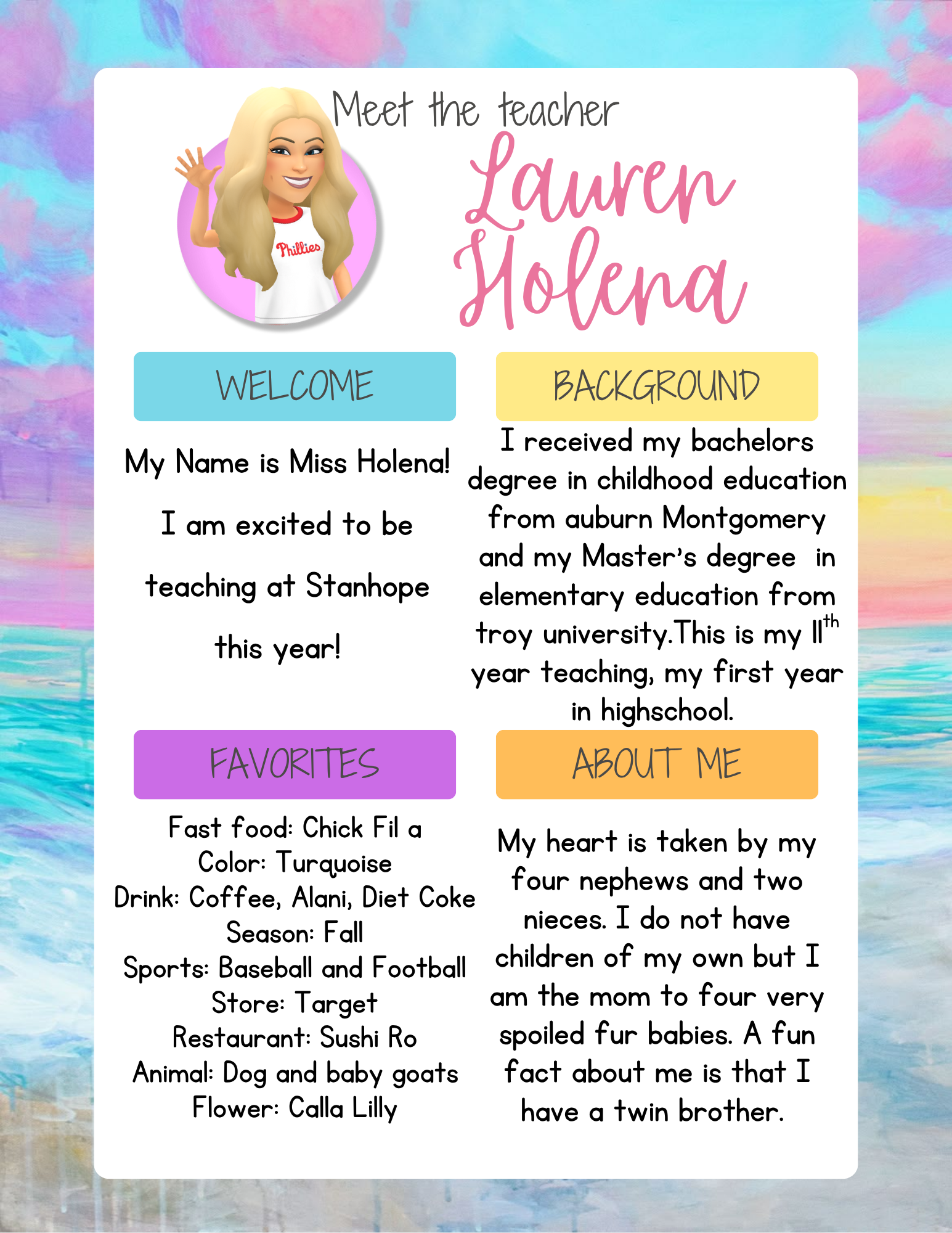 Introductory letter linked to google drive document