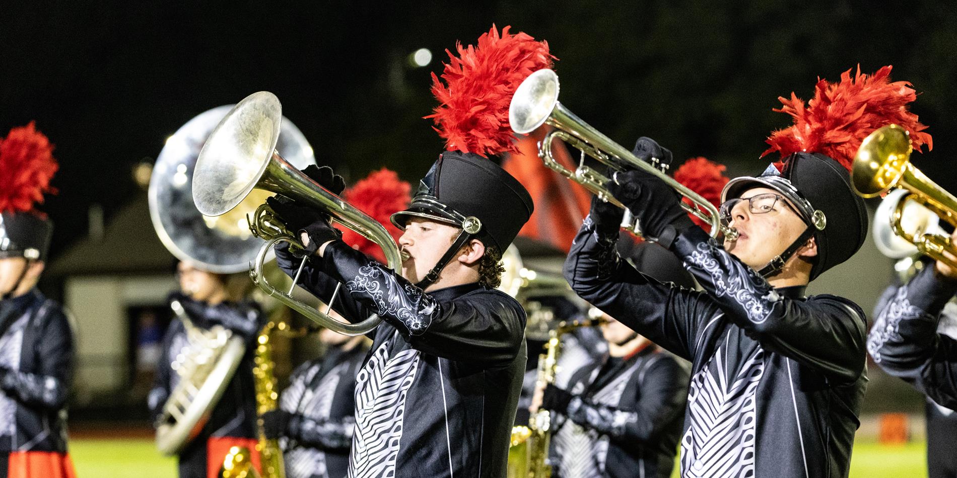 Ingram Tom Moore High School marching band performance in the Bandera game.