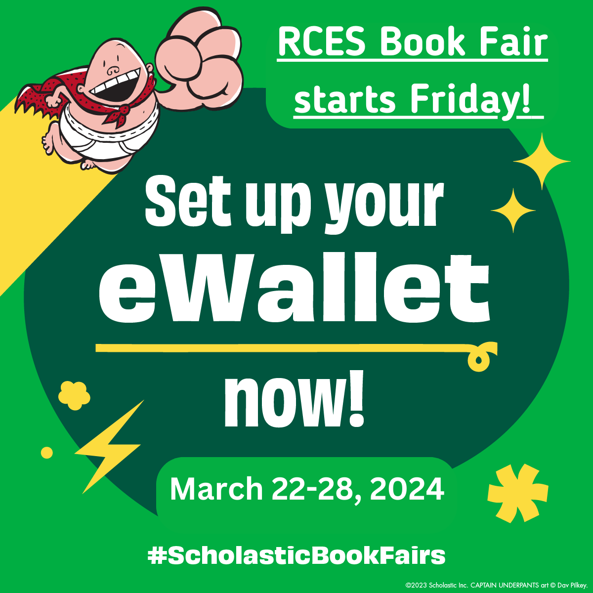 Book Fair March 22 - 28 Set up your eWallet now!