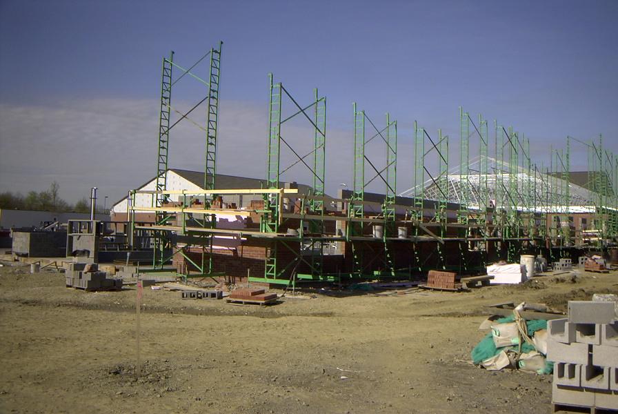 front of construction