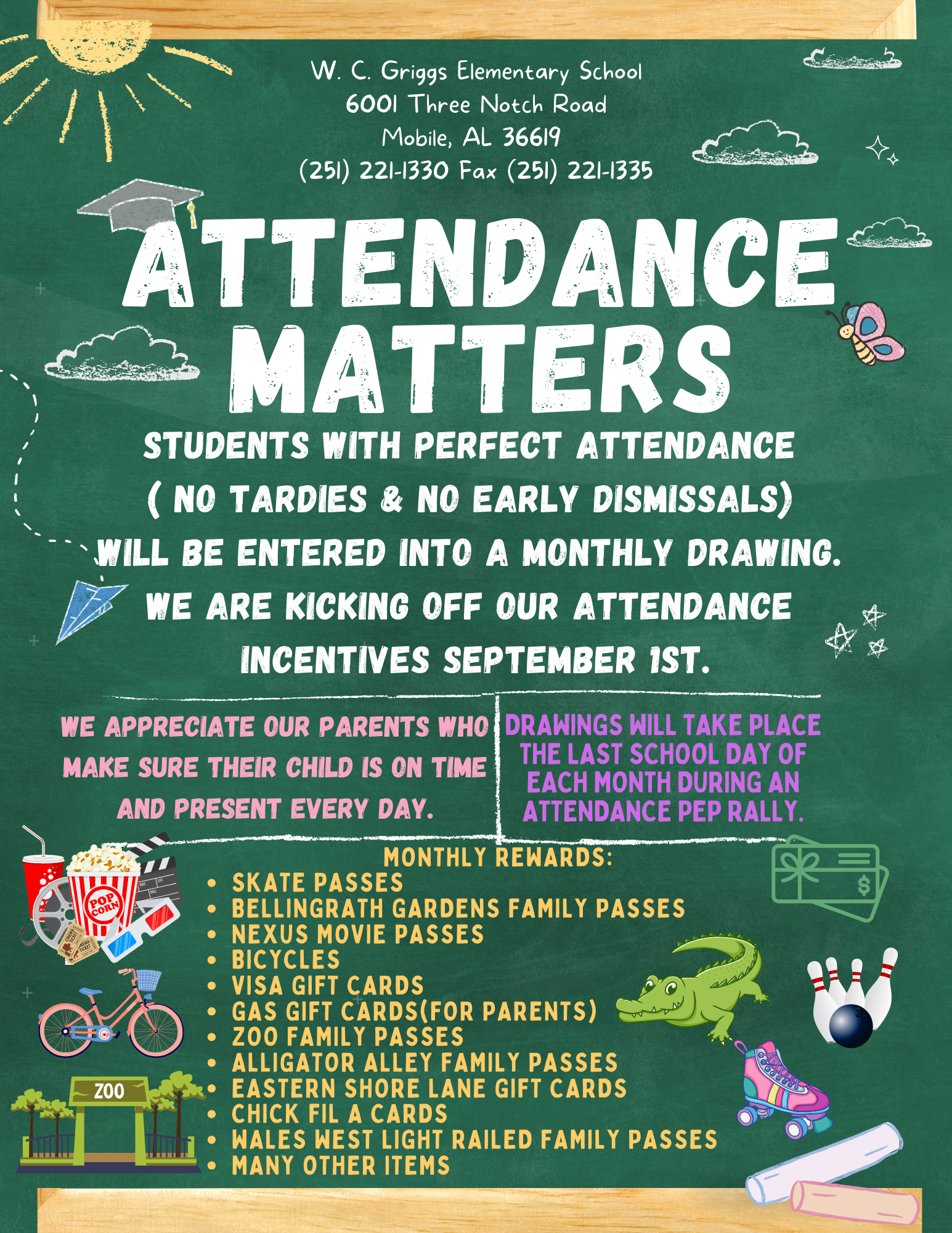 Attendance Incentives flyer