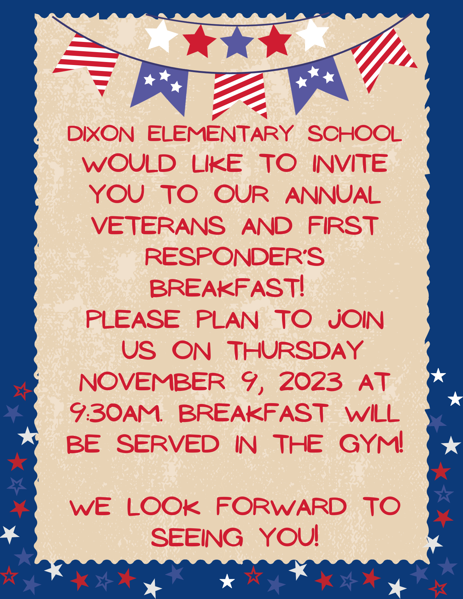 Veterans/First Responder Breakfast