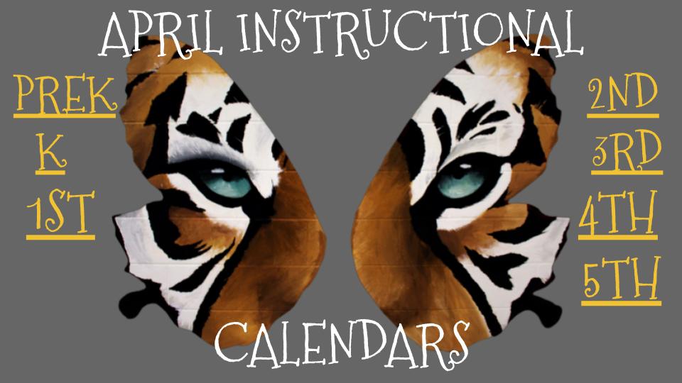 April Instructional Calendars