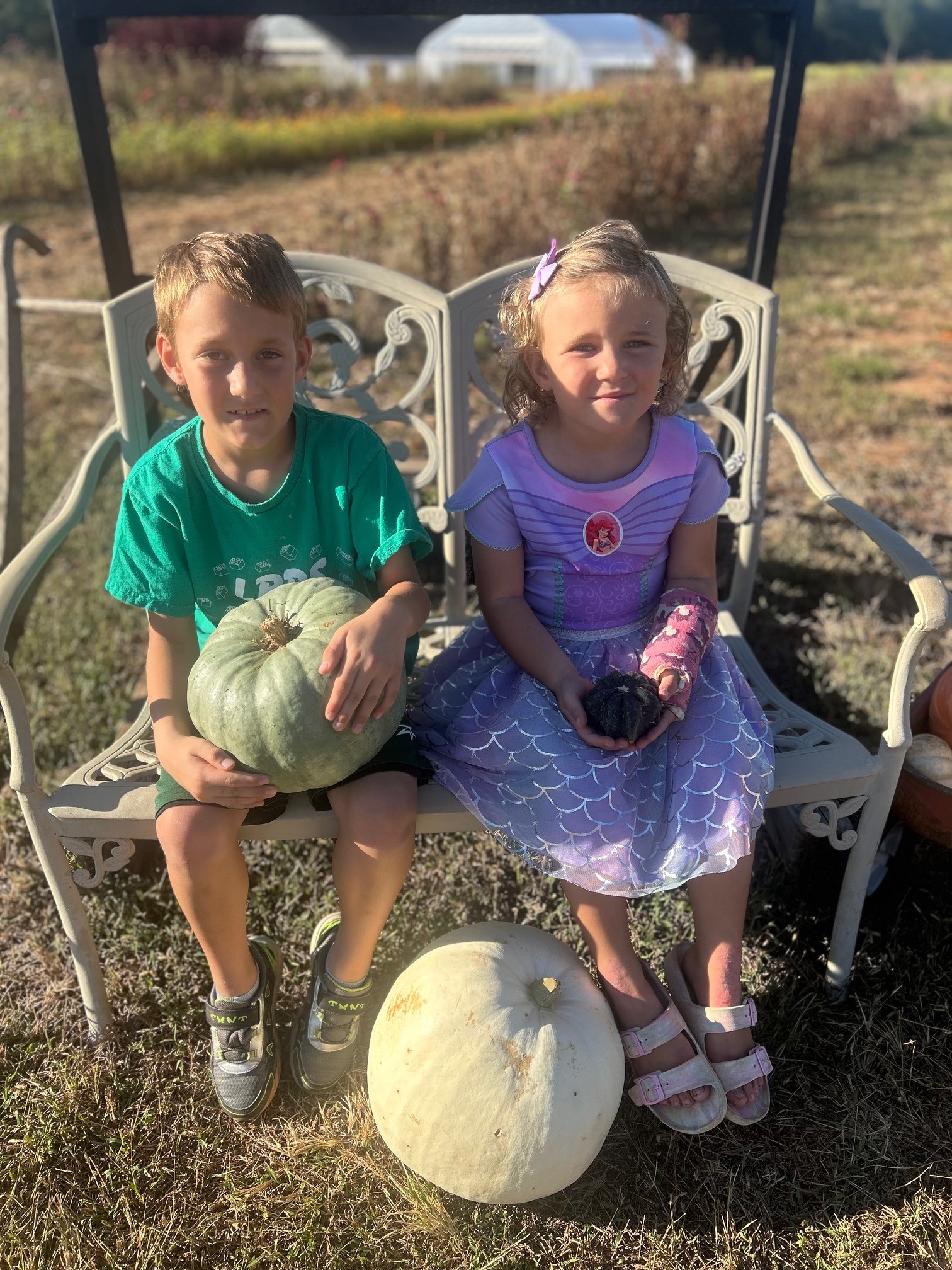 Family at the Pumpkin Patch at Arena Acres