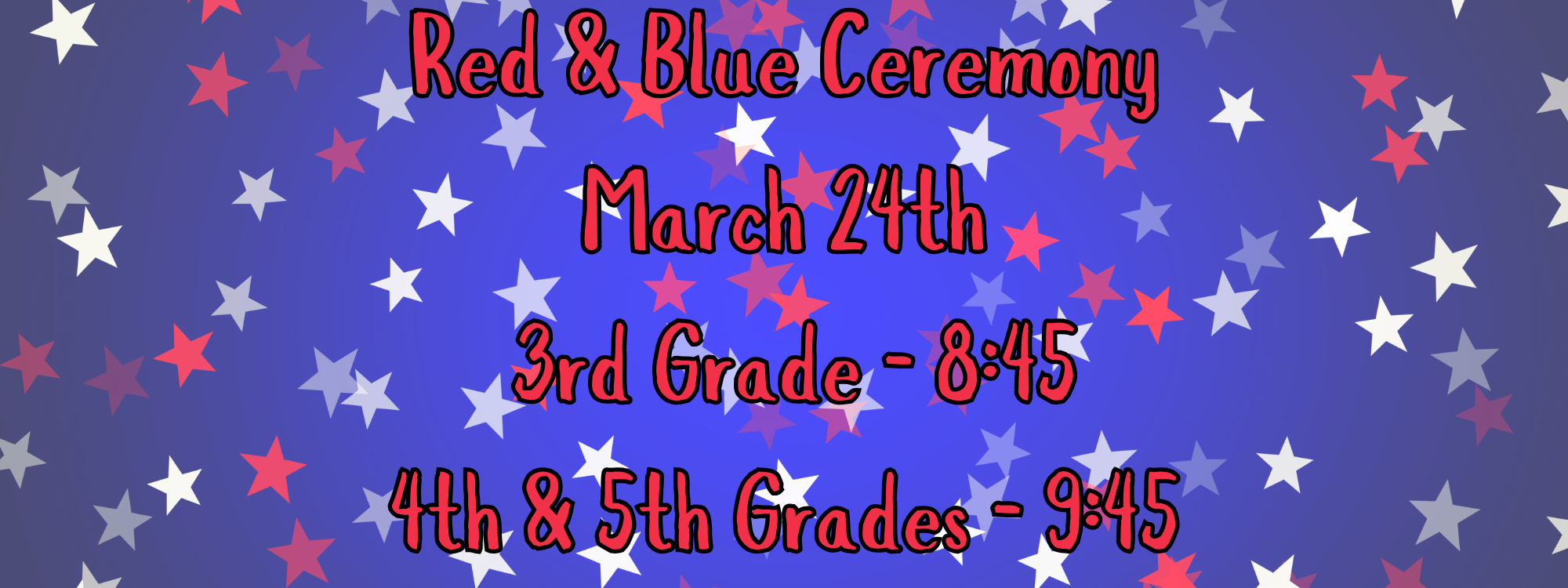 Red & Blue Ceremony blue & Red Stars