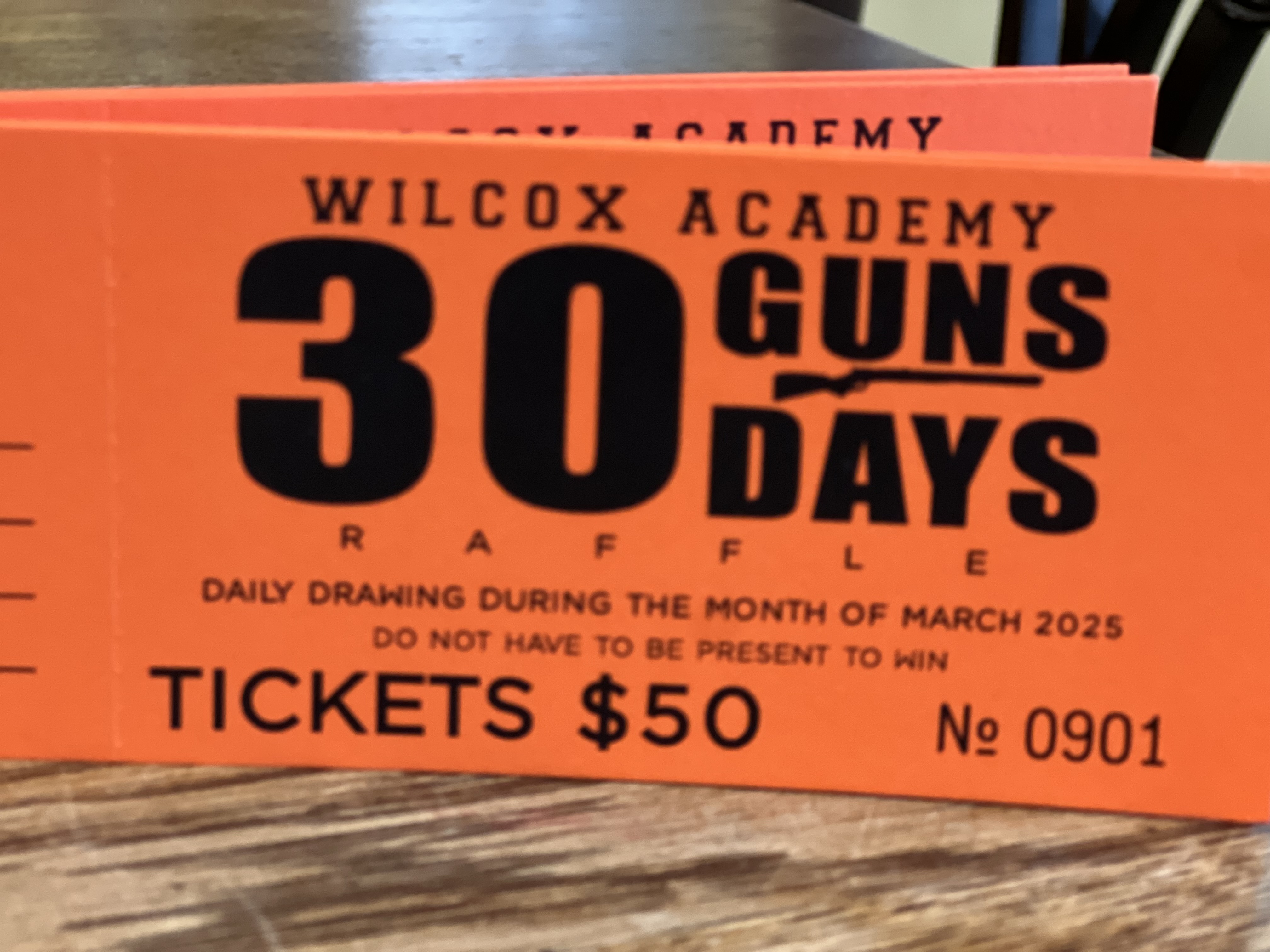 Gun Raffle Ticket