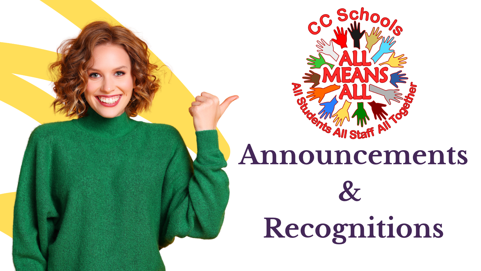CCS Announcements and Recognitions