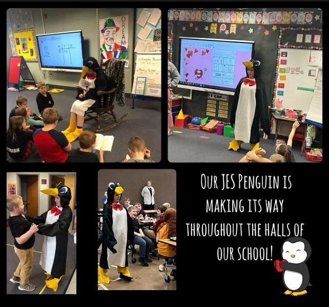 Teacher in penguin costume