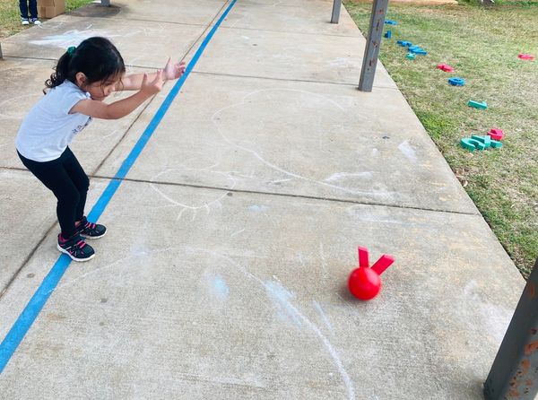 LETTER BOWLING IN PRE-K