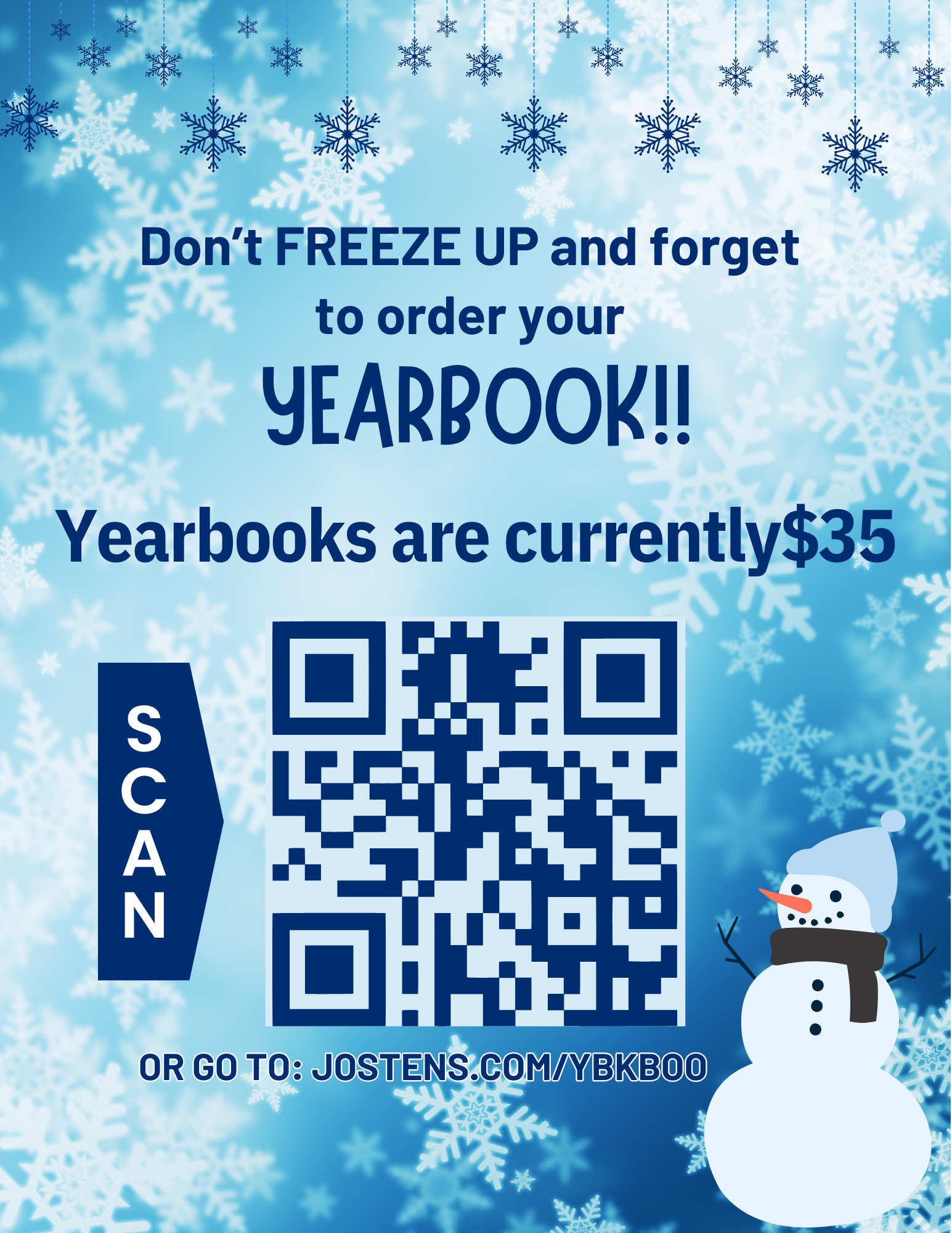 Winter Yearbook Flyer