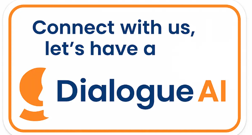 white box containing dialogue AI