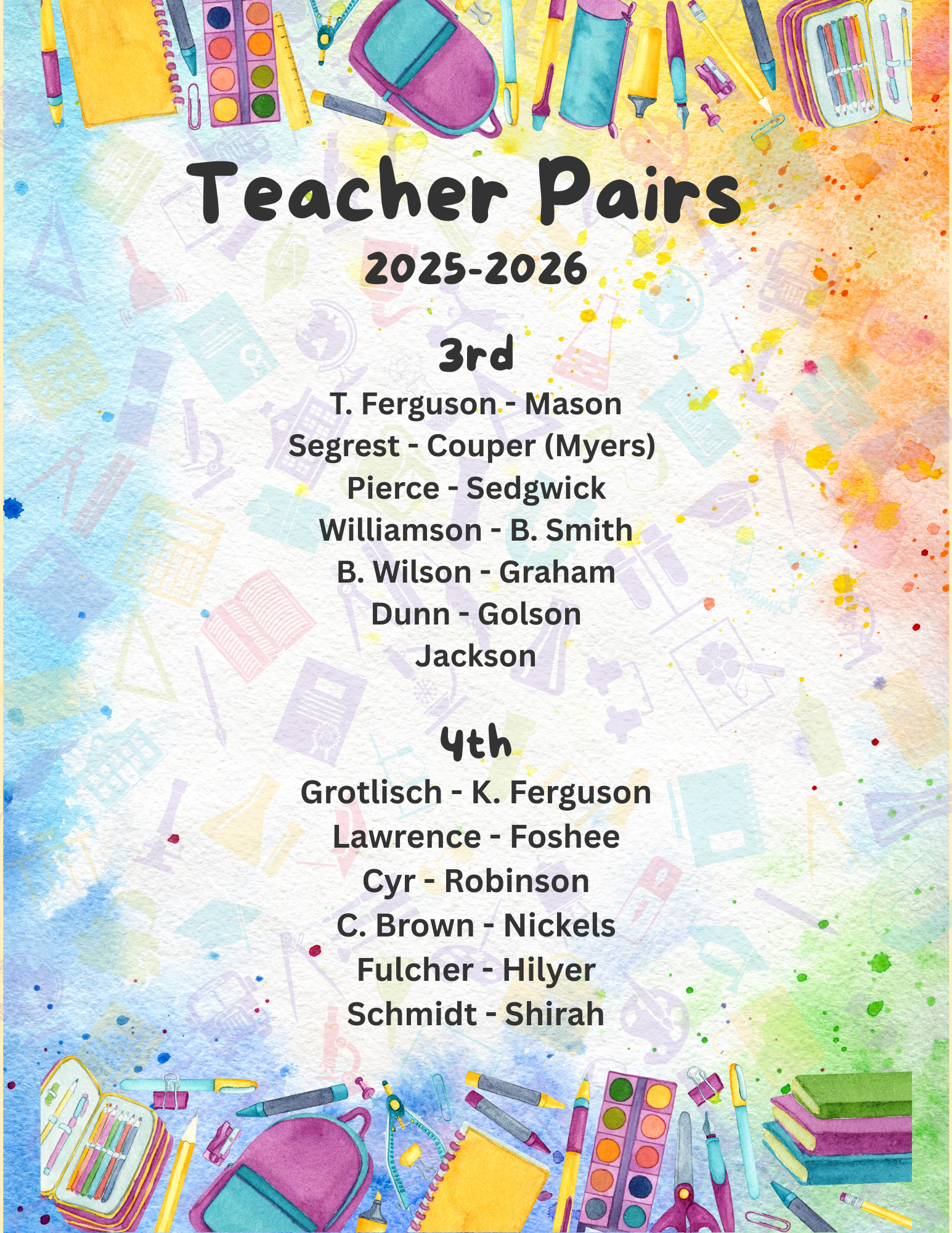 teacher pairs