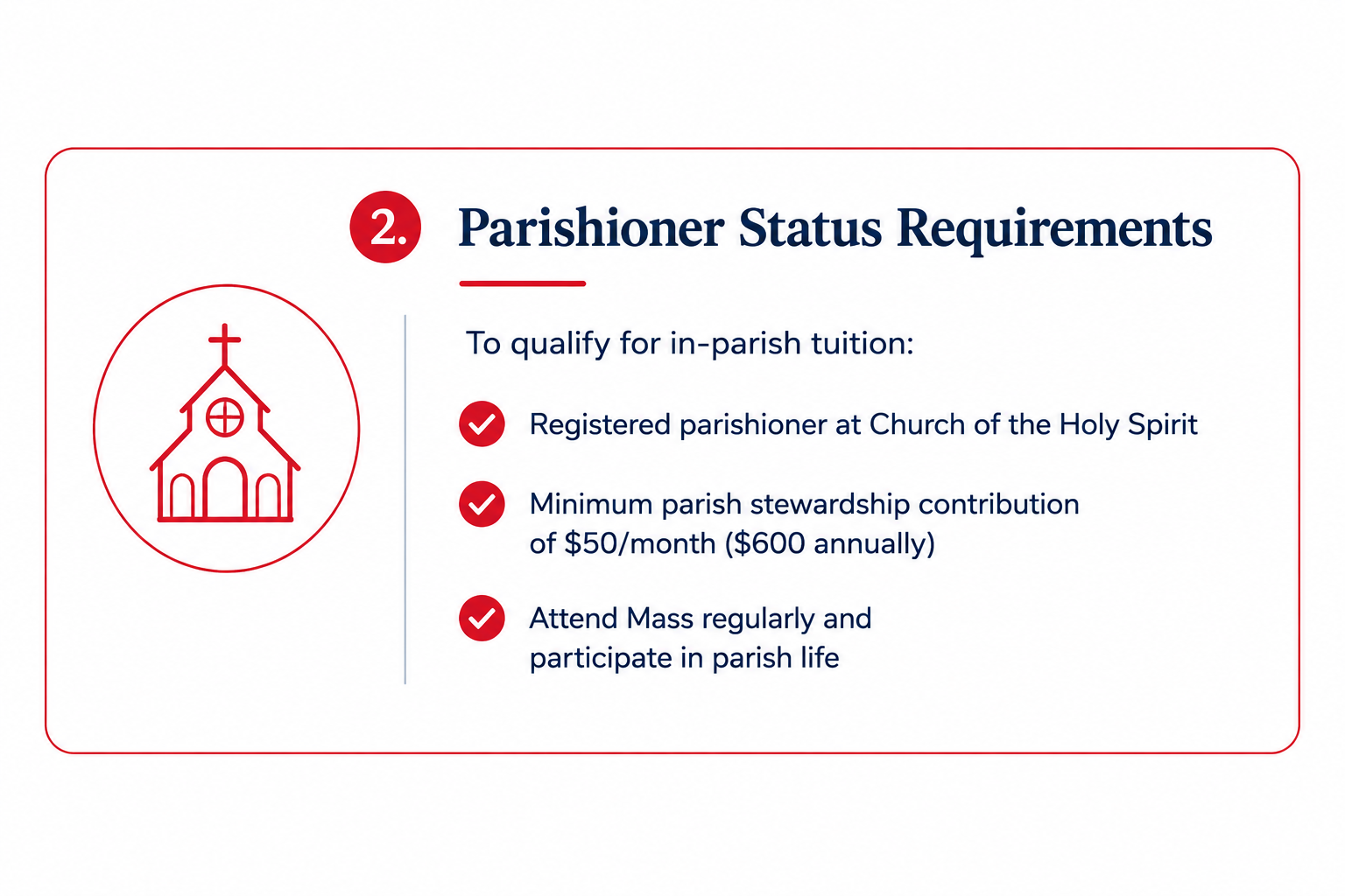 Parishioner Status Requirements