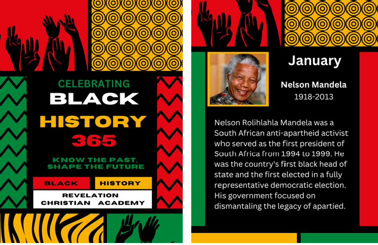 Black History 365 -  January - Nelson Mandela 1918-2013