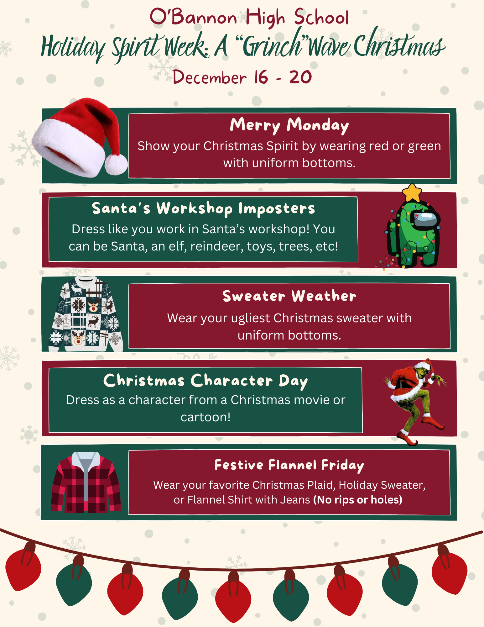 Holiday Spirit Week