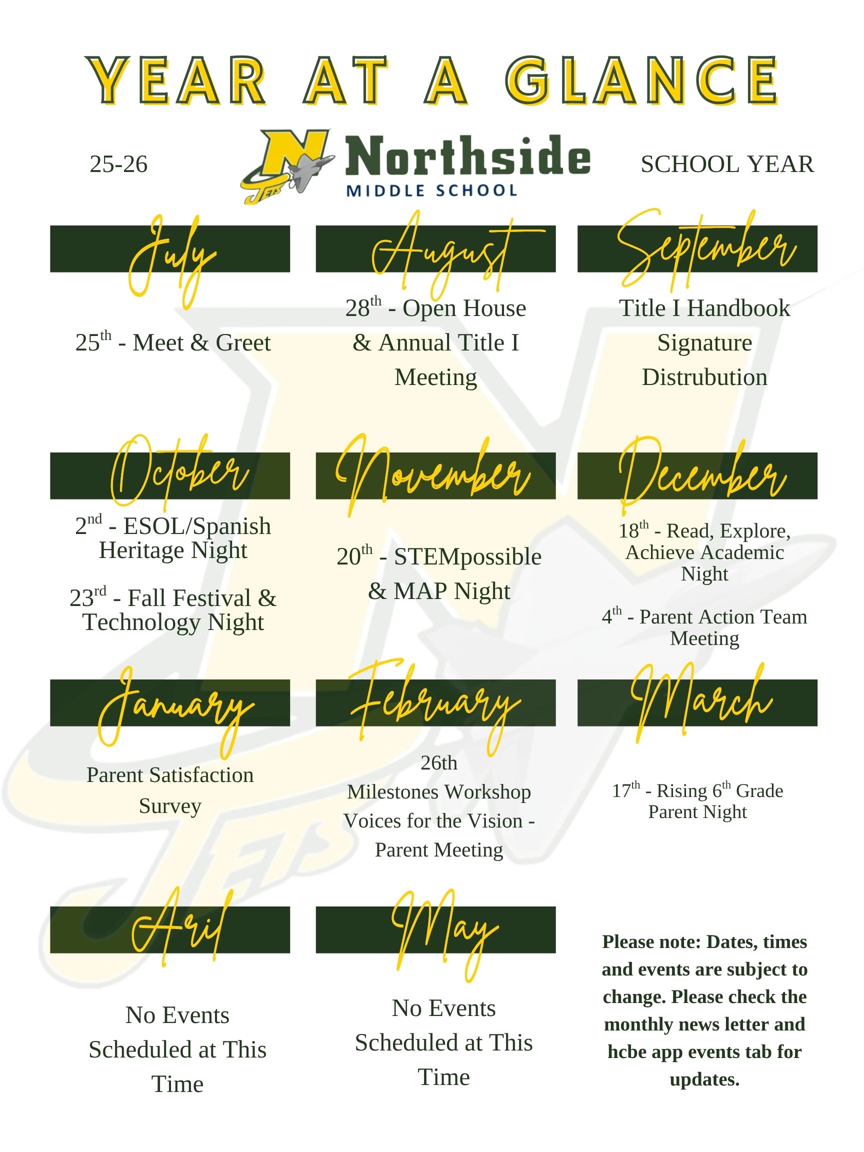 NMS Jets Year at a Glance