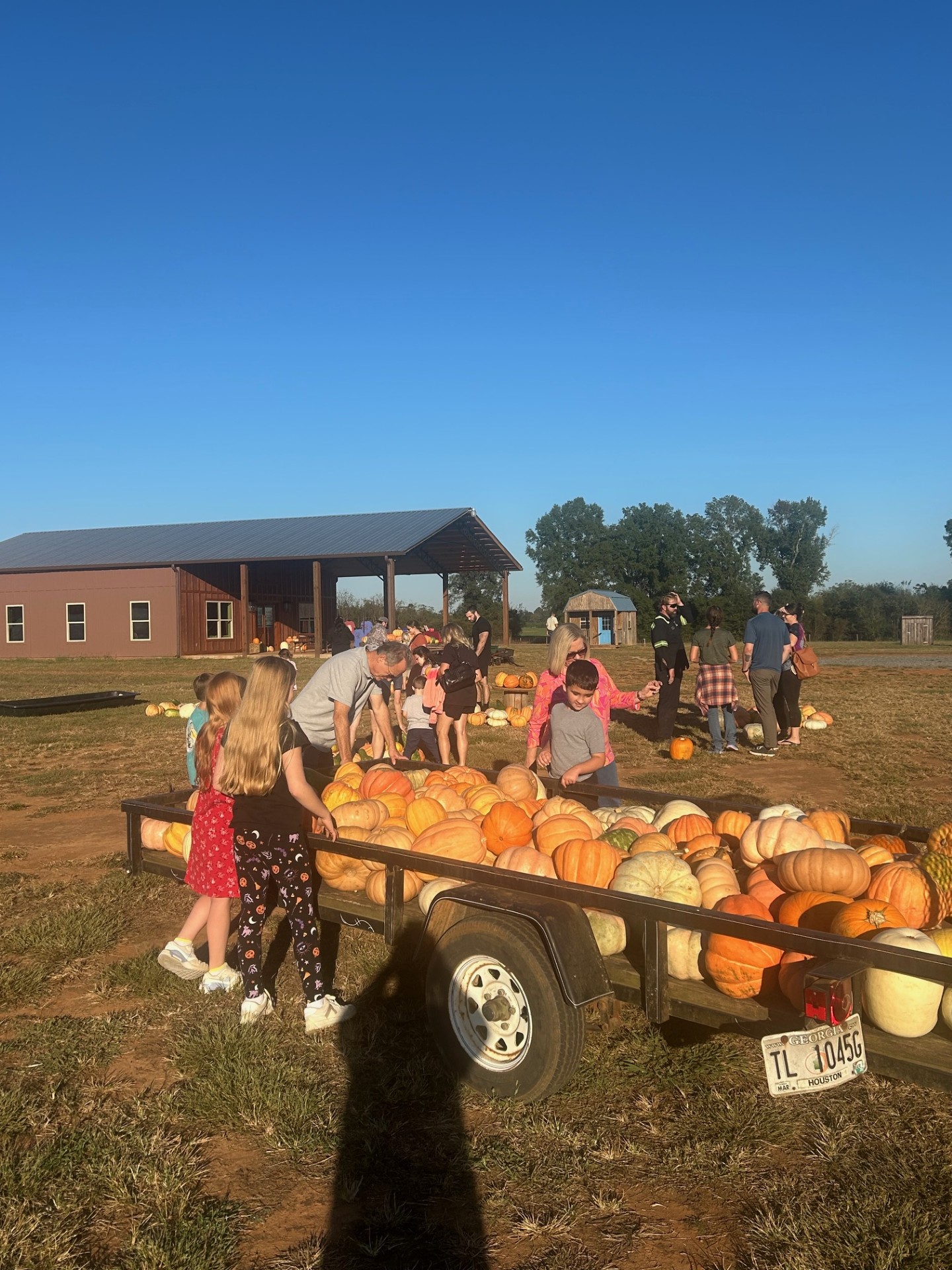 Families at the Pumpkin Patch at Arena Acres