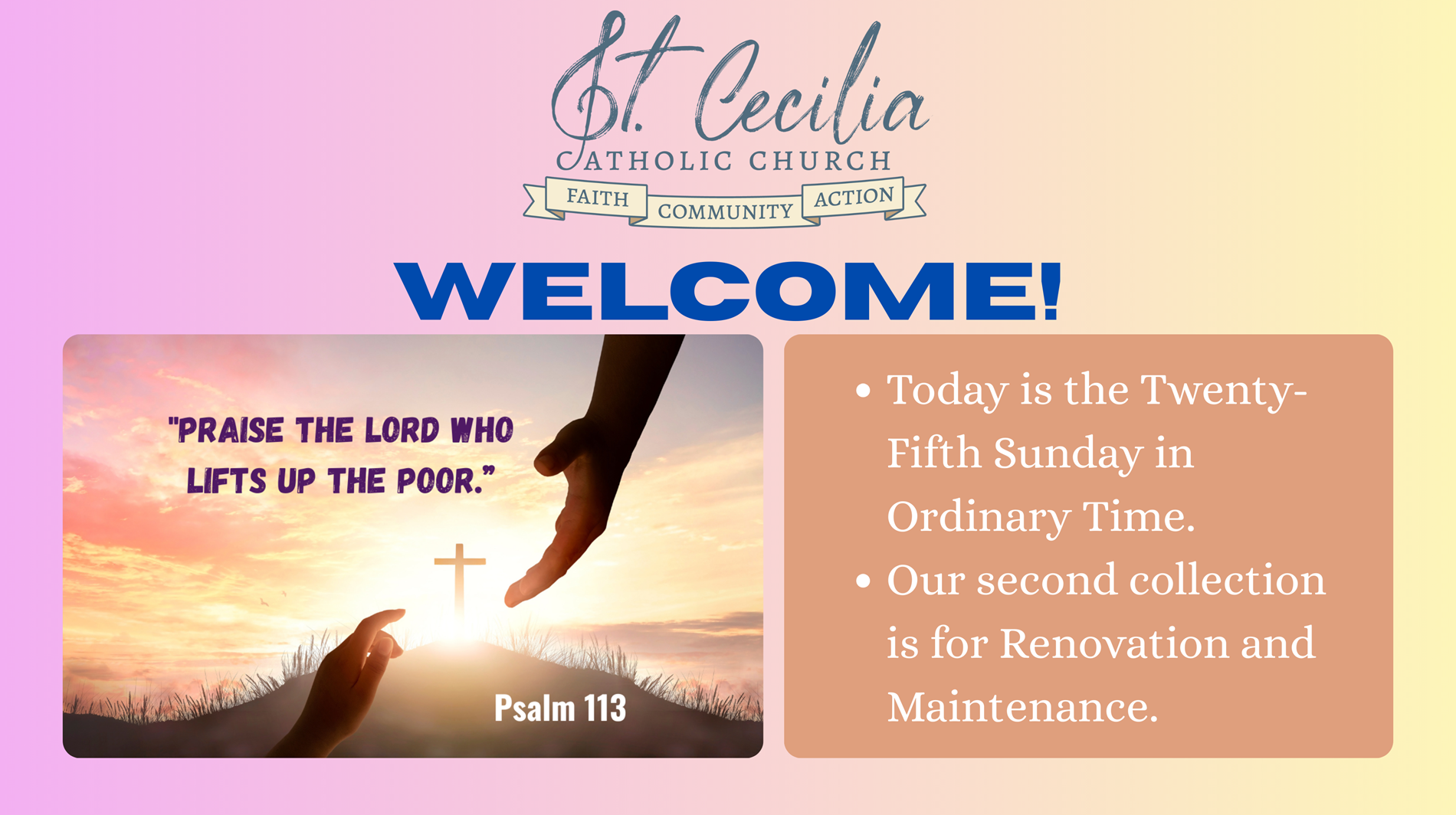 25th Sunday in Ordinary Time