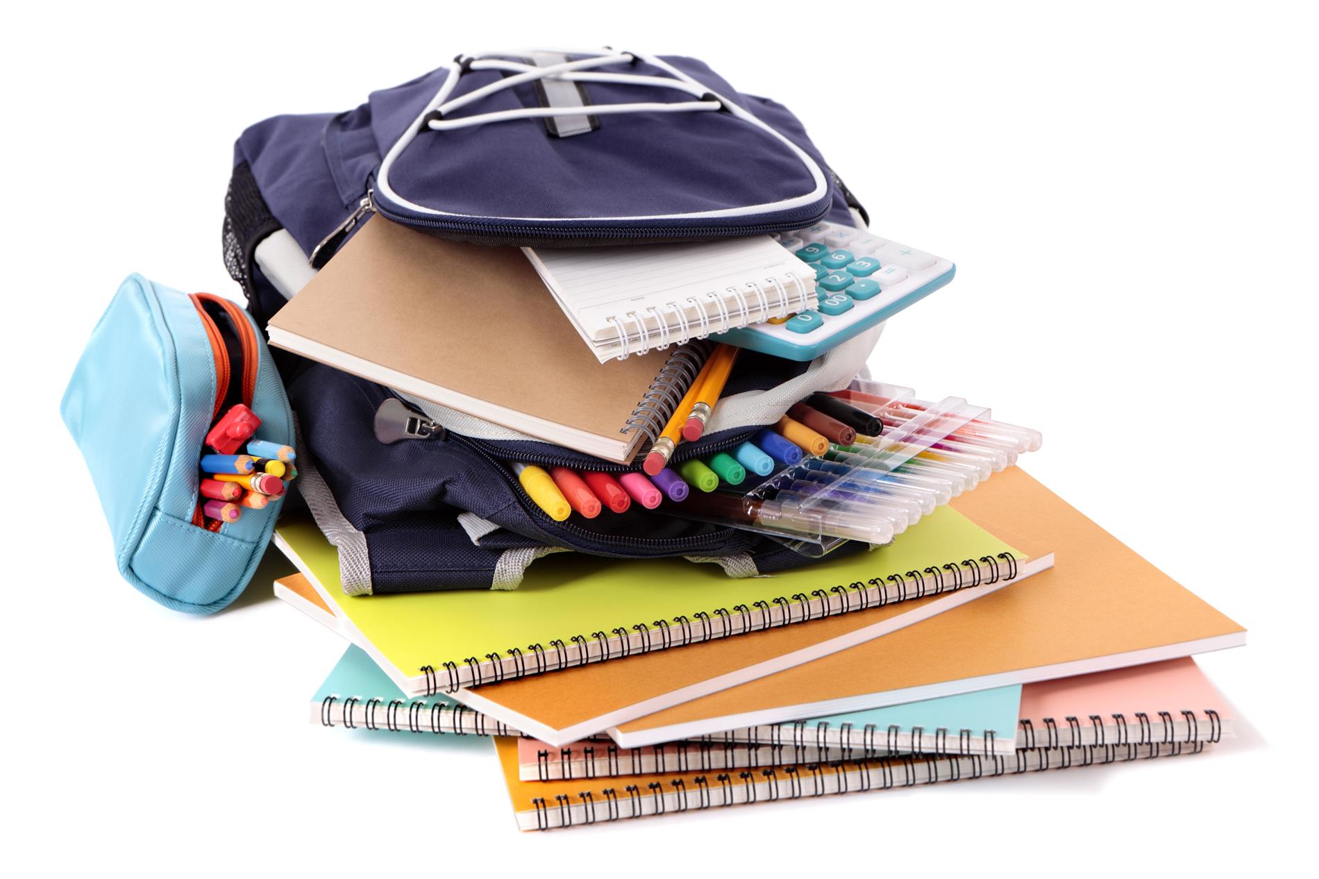 school bag with equipment