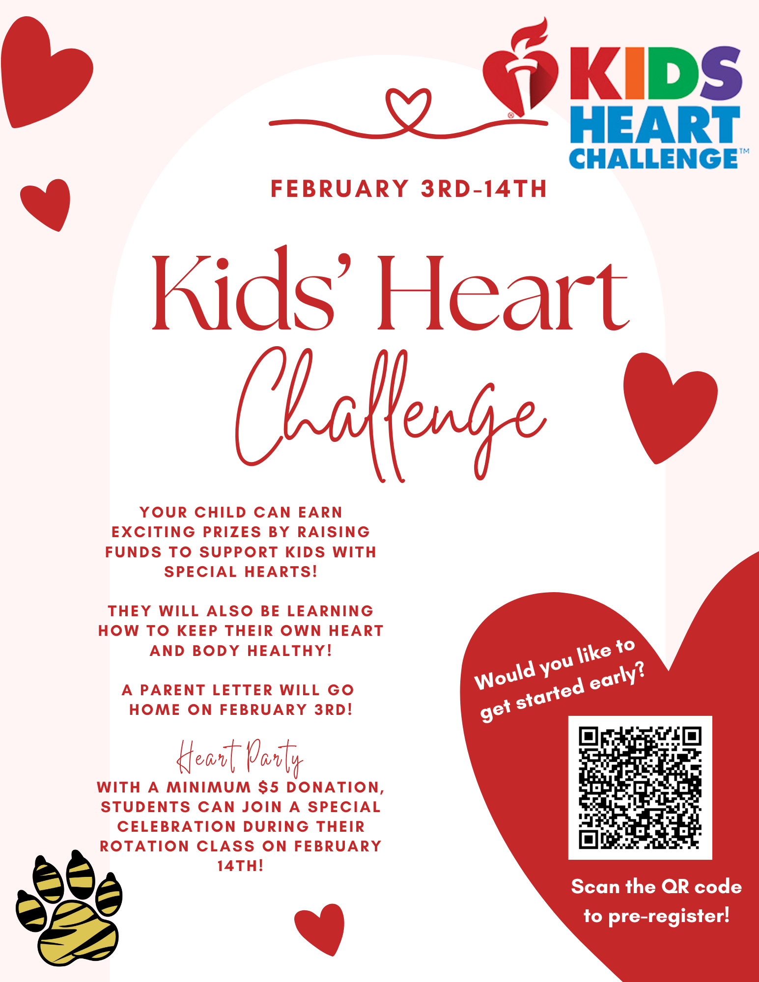 Kids Heart Challenge Flyer