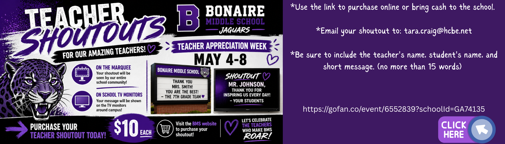Teacher Shoutout purchase info.