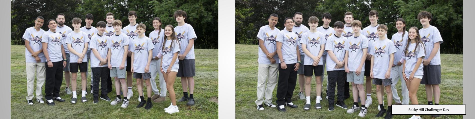 Group photos of students who participated in Rocky Hill Challenger Day