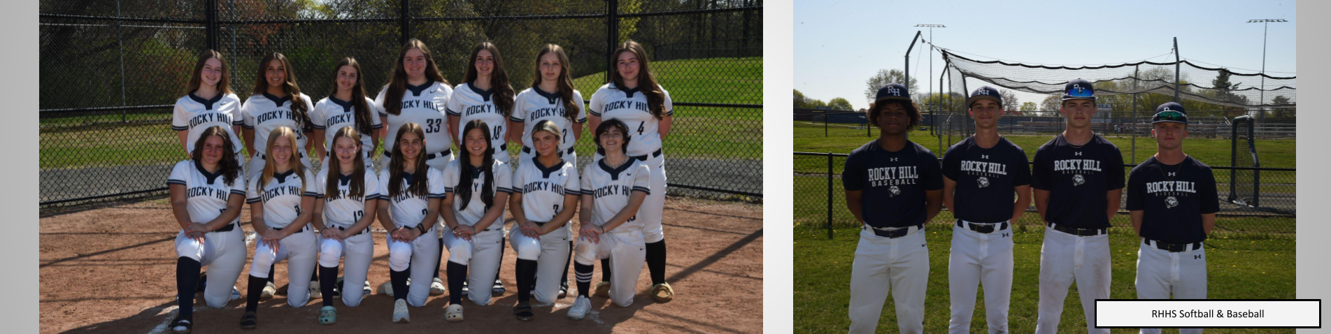 RHHS team photos of the Baseball and Softball teams