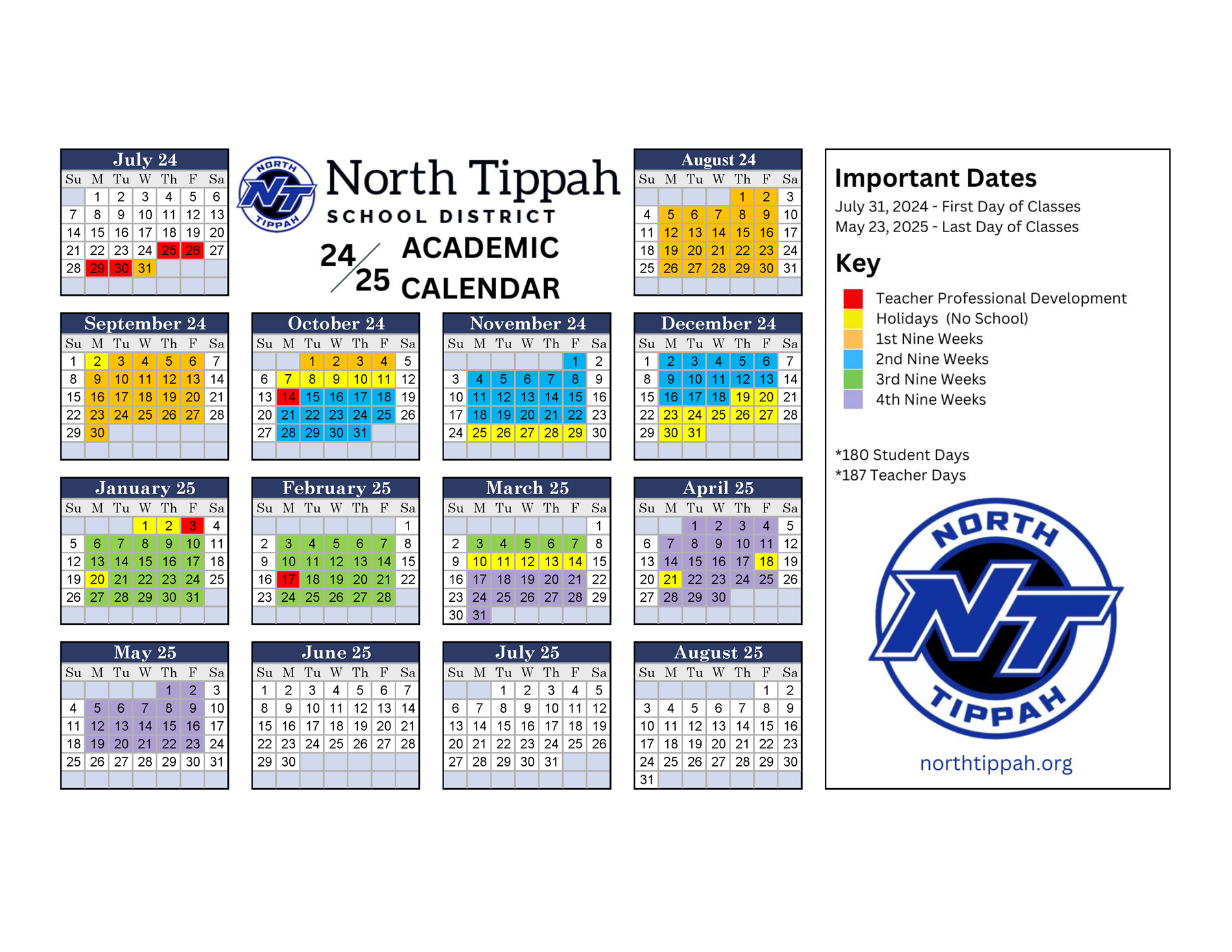 Calendar - North Tippah School District
