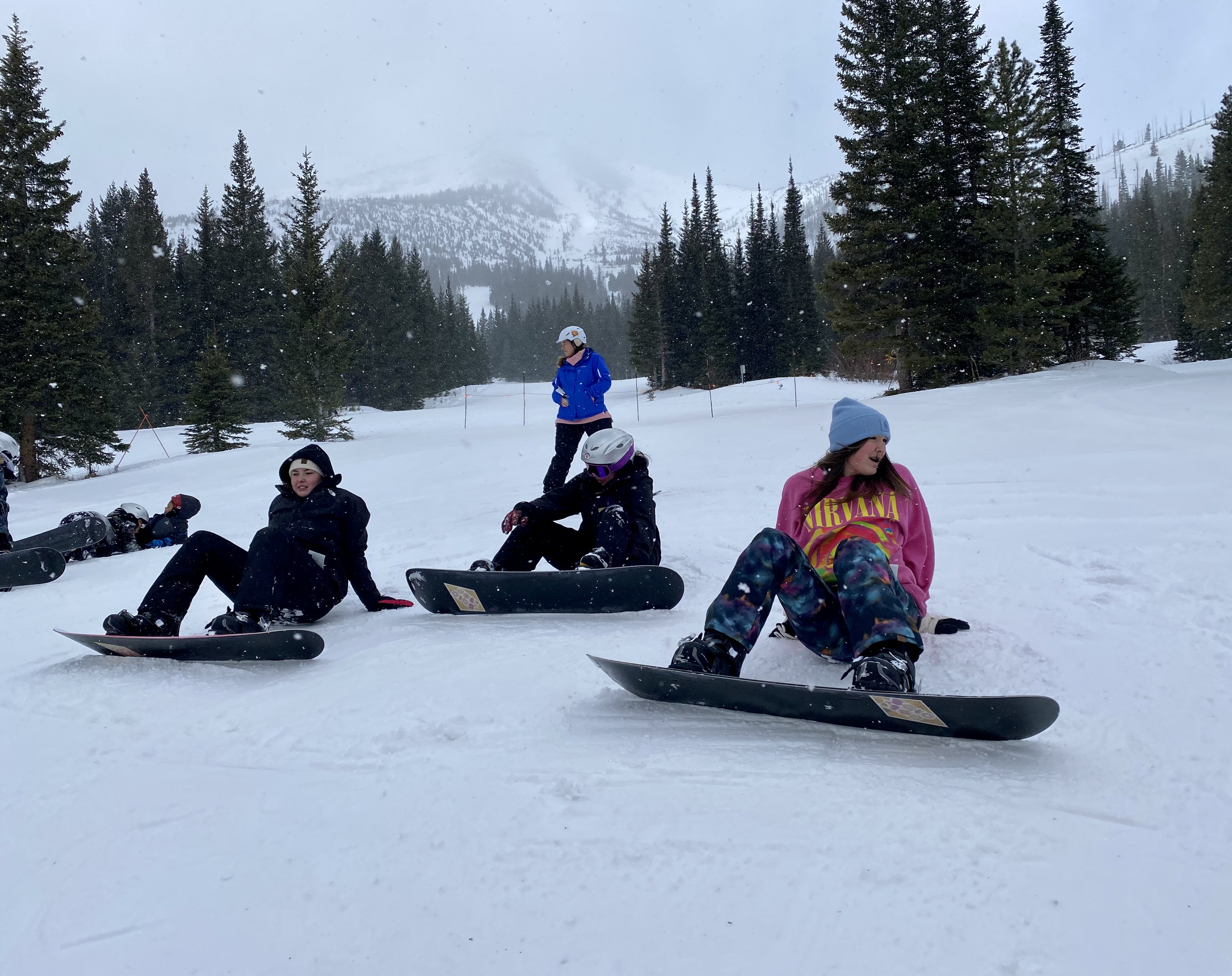 Students Skiing