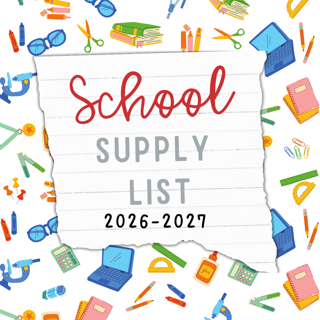 school supply list 2026-2027