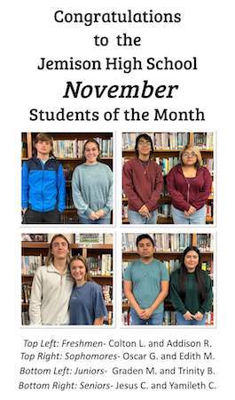 November Students of the Month