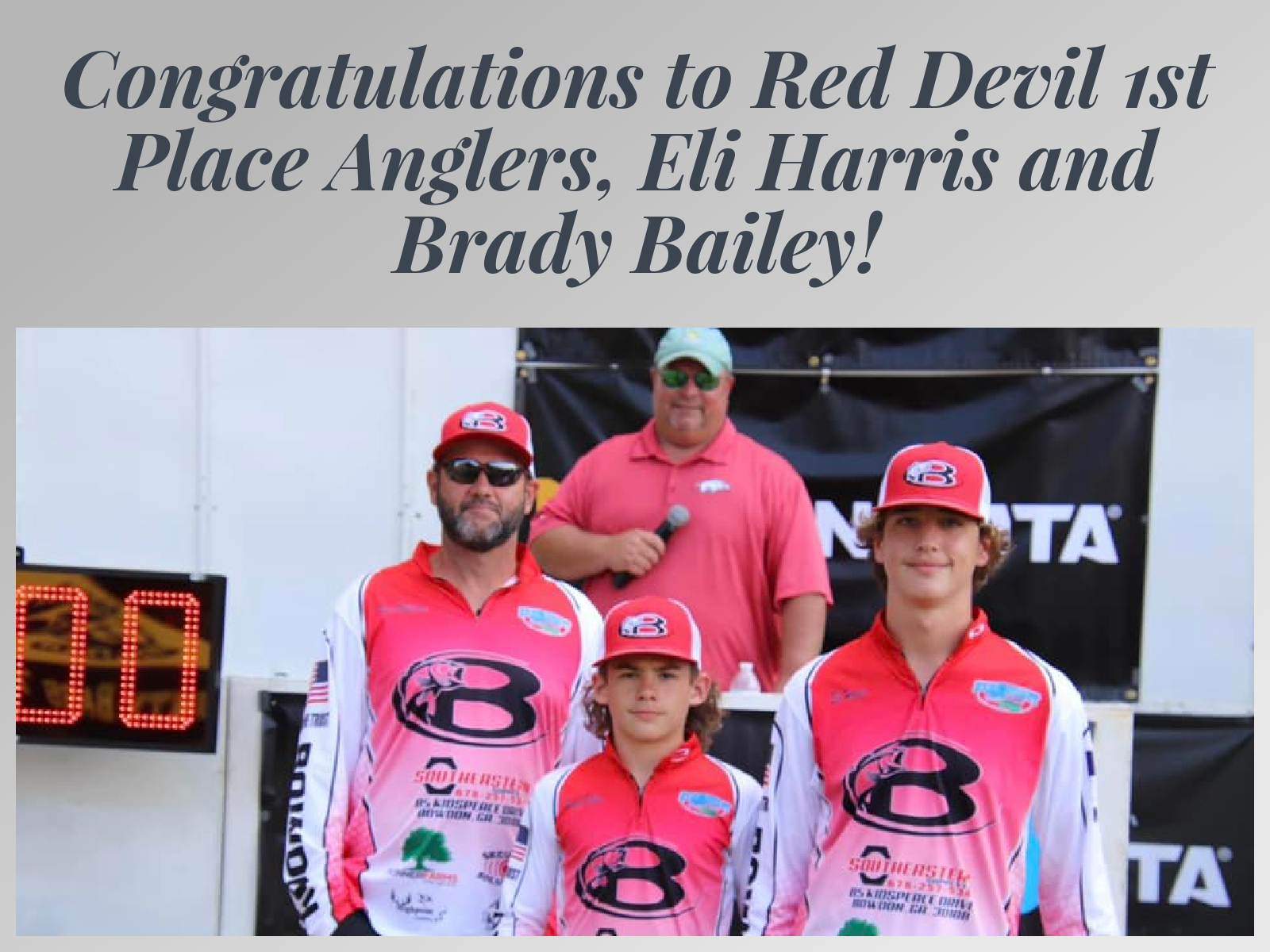 1st place Red Devil Anglers