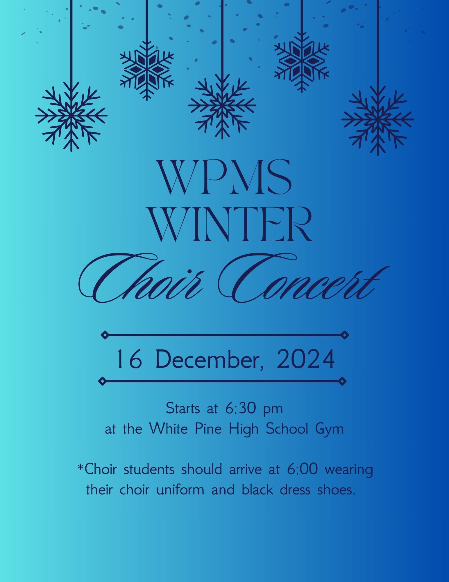 WPMS Winter Choir Concert